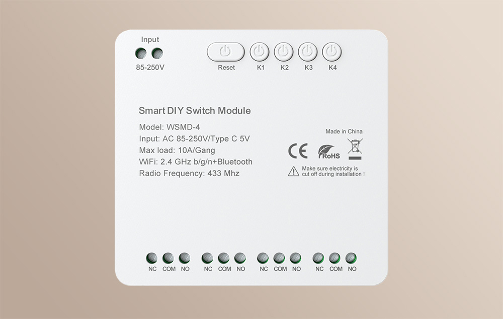 4-Channel Smart Switch Module Avatto WSMD-4 250V (2)