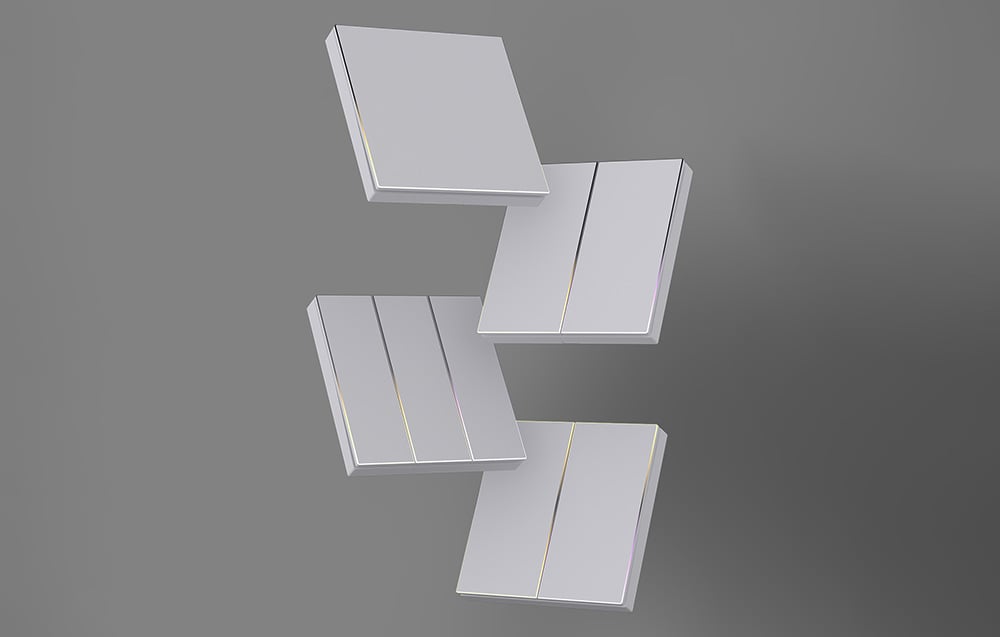 Smart Touch Light Switch Avatto TS60-EU-W2 2-Gang ZigBee White (1)