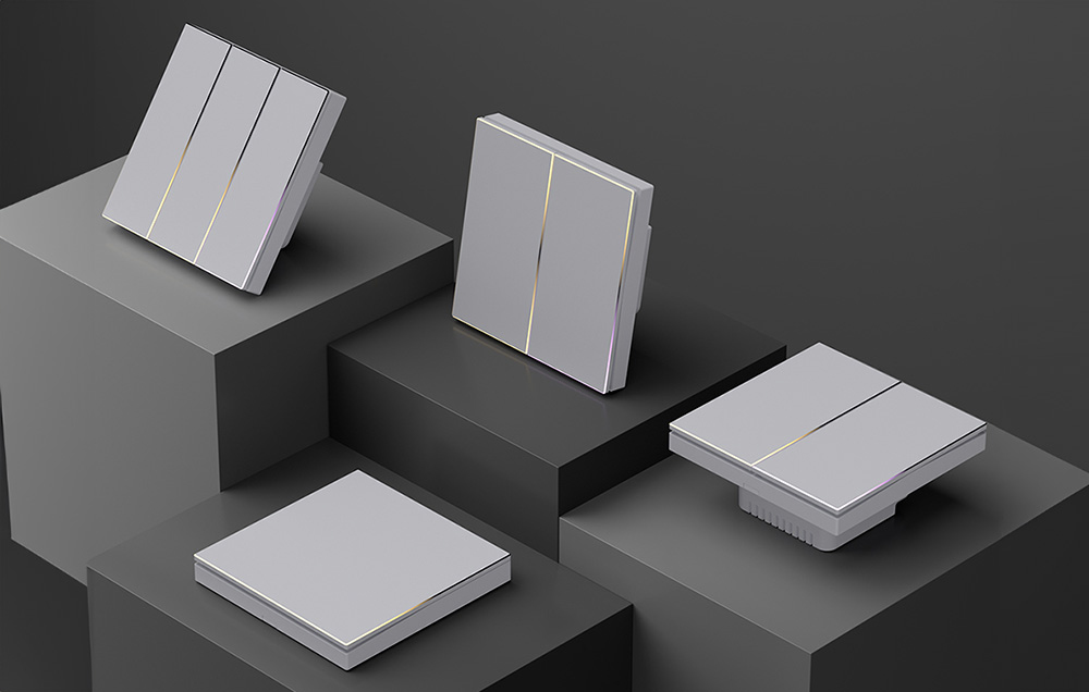 Smart Touch Light Switch Avatto TS60-EU-W2 2-Gang ZigBee White (2)