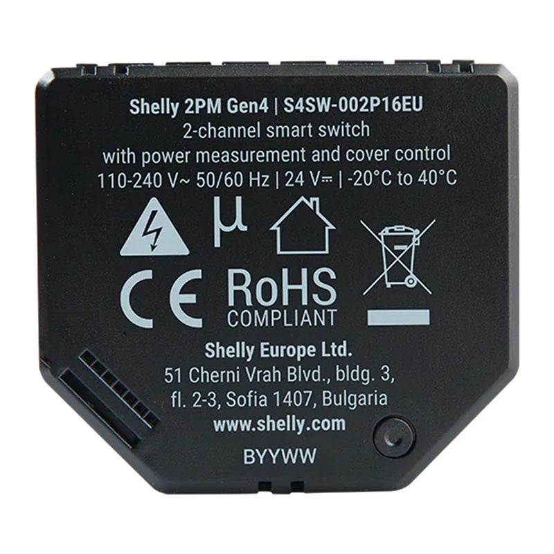 Smart Controller Shelly 2PM Gen4 Zigbee/Matter 2-Channel (1)