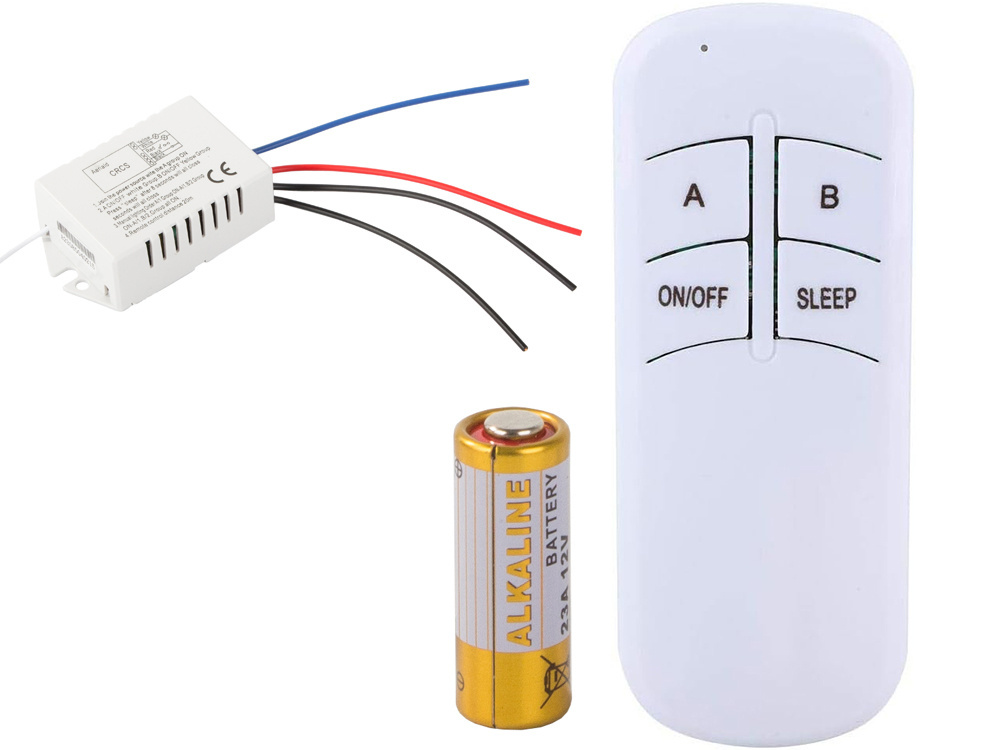 Wireless light switch with remote control, 1 channel, 20m range (0)