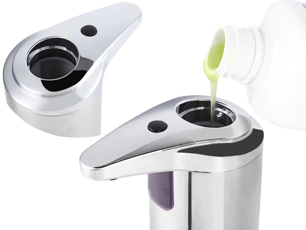 Automatic Touchless Liquid Soap Dispenser with Motion Sensor, 200 ml, Silver (5)
