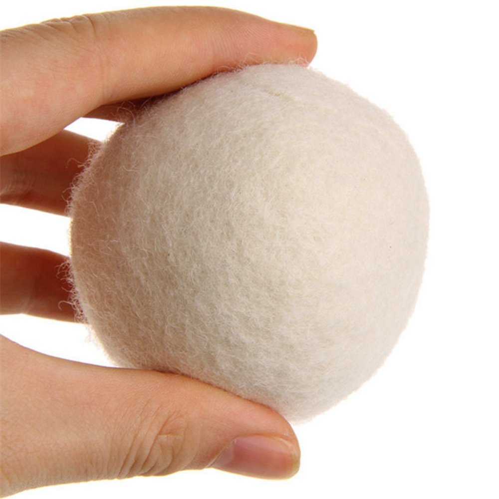 Wool Dryer Balls Natural Fabric Softener, 3 Pack, White (2)