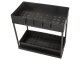 Pull-out Kitchen and Spice Rack Organizer with 2 Shelves, Black, 36 x 40 x 22 cm