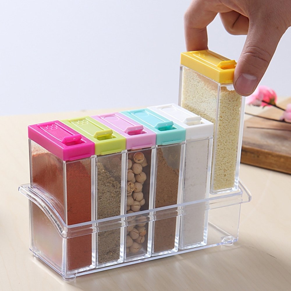 Spice Container Set with Base, 6 pcs. (2)