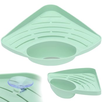 Kitchen Sink Organizer, Corner Shelf with Drainer