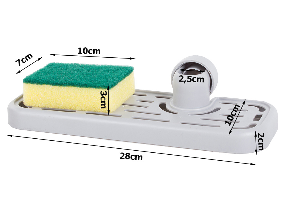 Sink Organiser, Kitchen Tap Sponge Shelf (8)