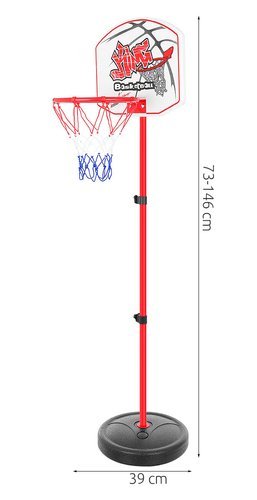 Kids Basketball Hoop Basket with Stand and Ball + Archery Game Set Darts, 2in1 (4)