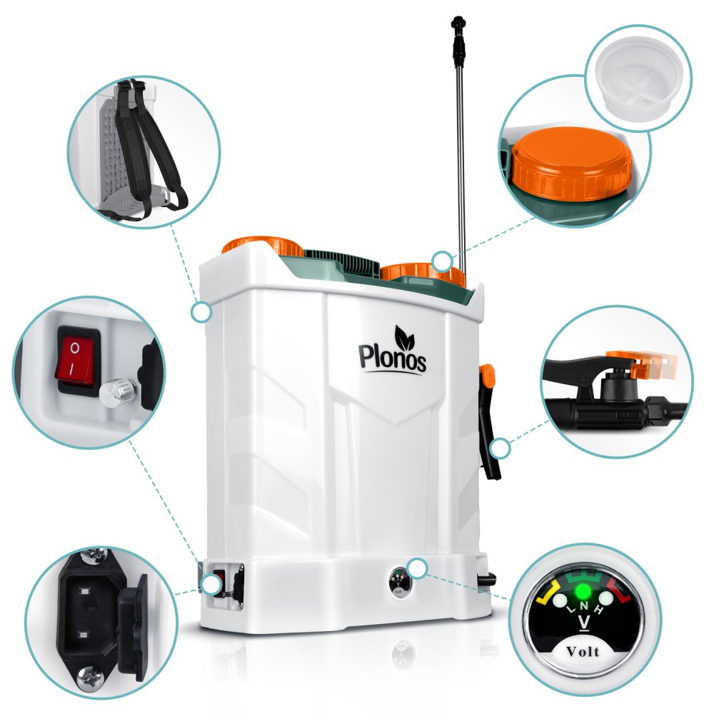 Plonos PL-602 Battery-Powered Garden Sprayer - High-Performance, Easy-to-Use (1)
