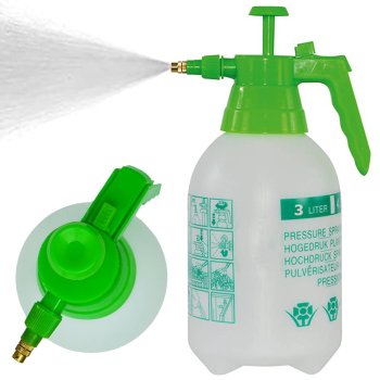Hand Pressure Sprayer for Plants, 3L, white