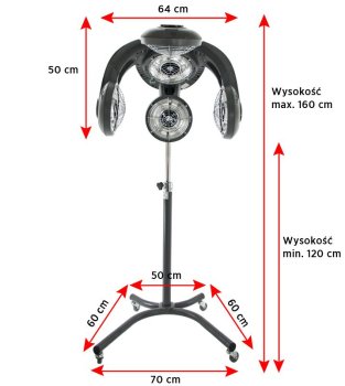Professional Standing Hair Processor Gabbiano GL-505S, grey