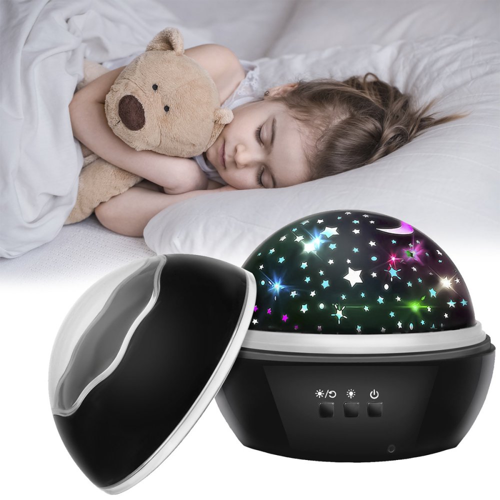 Rotating Kids Bedside Lamp Projector Night Light Magic Disco Ball Party Light (11)