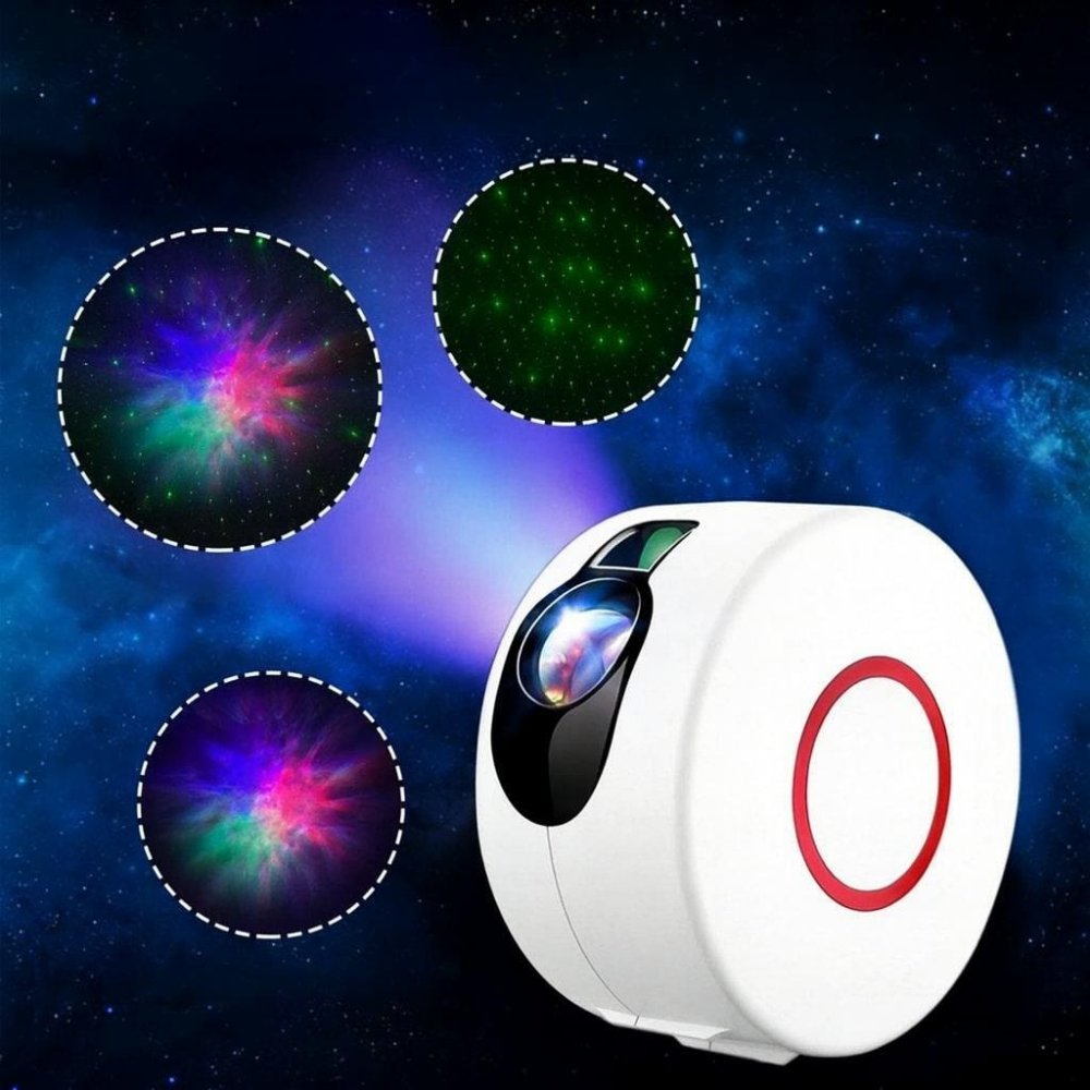 Star Projector Galaxy Night Light DA458 with Remote, White (1)