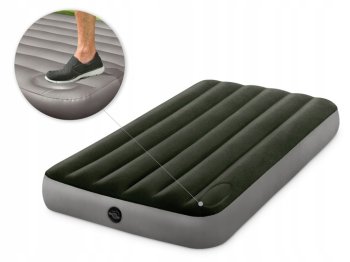 INTEX 64761 Single Inflatable Air Mattress with Built-in Foot Pump