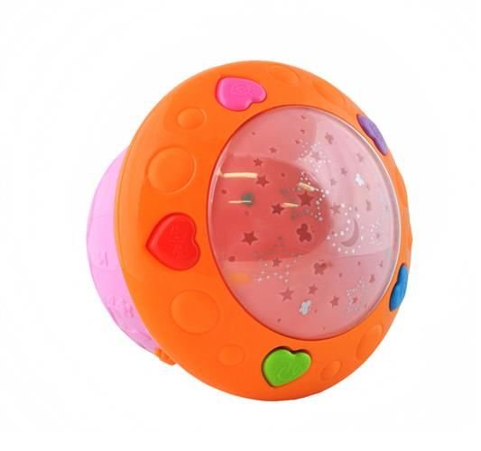 Starlight Lamp Projector Night Star Light Bedside Creative Rotating Music Box Ball, Pink (0)