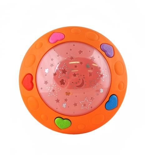 Starlight Lamp Projector Night Star Light Bedside Creative Rotating Music Box Ball, Pink (1)