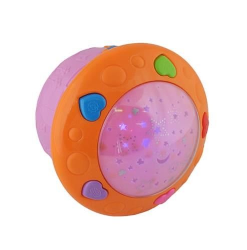 Starlight Lamp Projector Night Star Light Bedside Creative Rotating Music Box Ball, Pink (5)