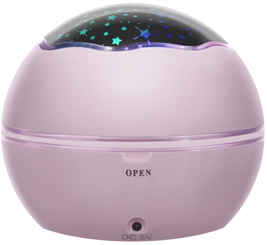 Rotating Kids Bedside Lamp Star Sky Projector Night Magic Light, Pink (4)