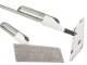 Flat mop with spray, rotating, 3 microfiber pads, white