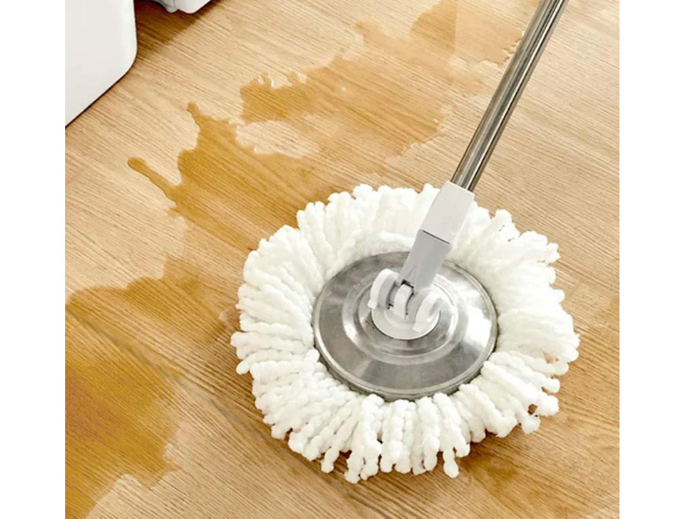 360° Spin Mop and Bucket Set with 2 Reusable Microfiber Pads (2)