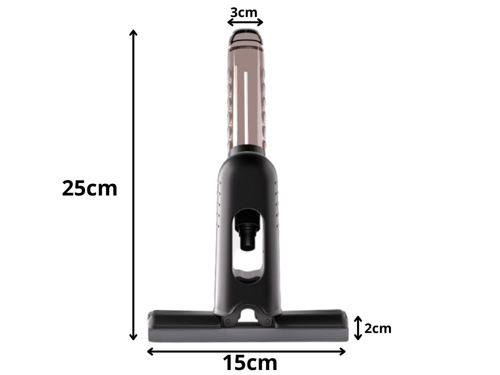 Handheld Self-Squeezing Mini Mop with Sprayer for Windows and Floors, Black (3)