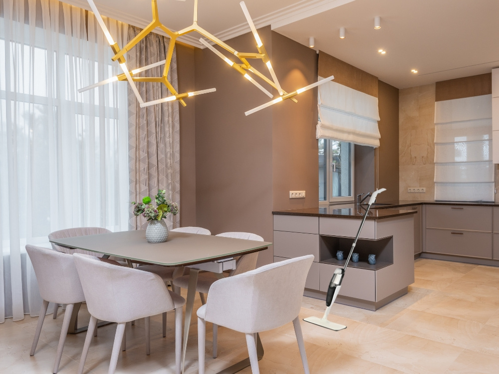 Flat Spray Mop with 350ml Sprayer and 3 Microfiber Pads, 120 cm (3)