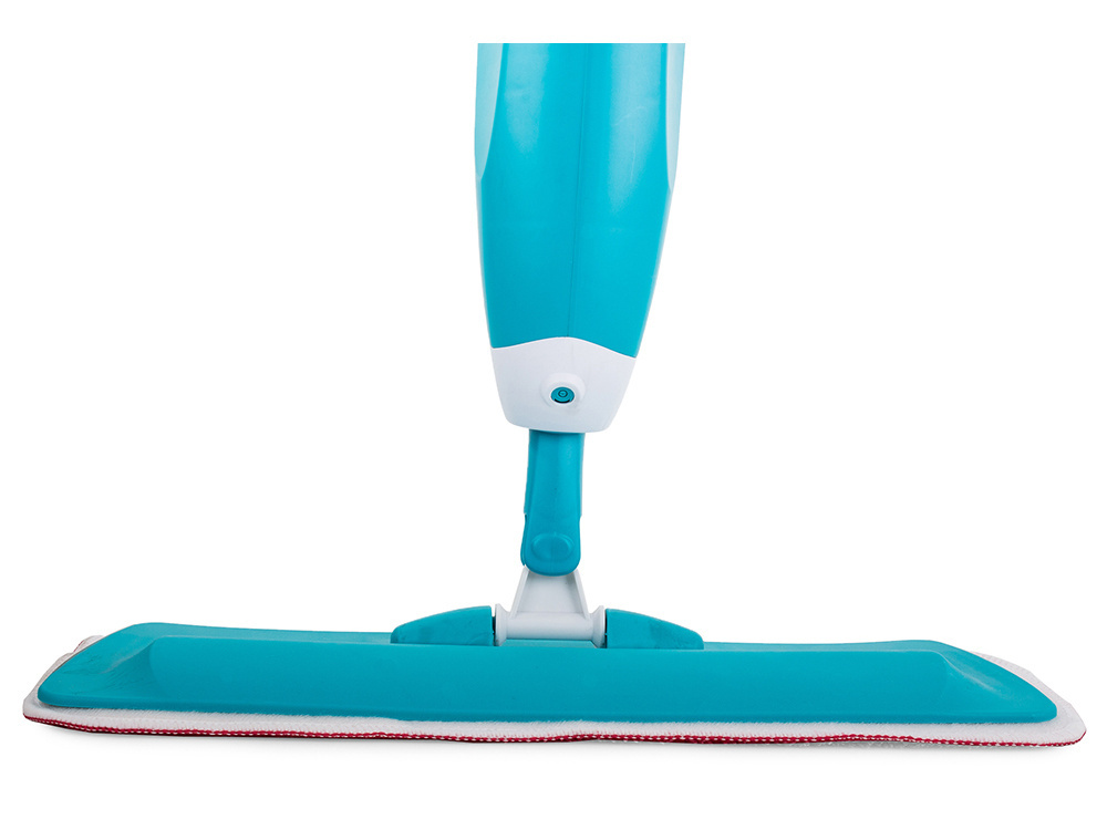 Flat Spray Mop with Reusable Microfiber Pad and 360 Swivel Head, Blue (1)