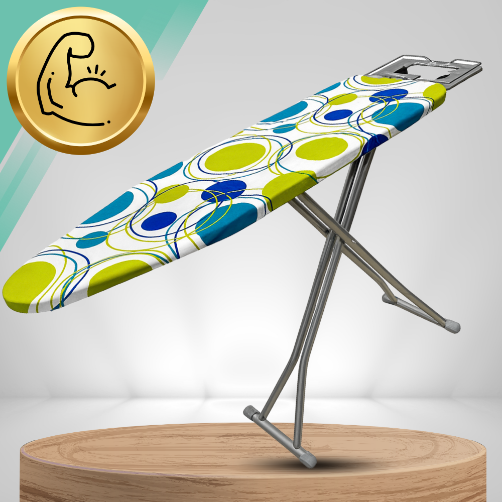Adjustable Ironing Board Premium 130x34cm with Iron Rest, Height 70-87cm (2)