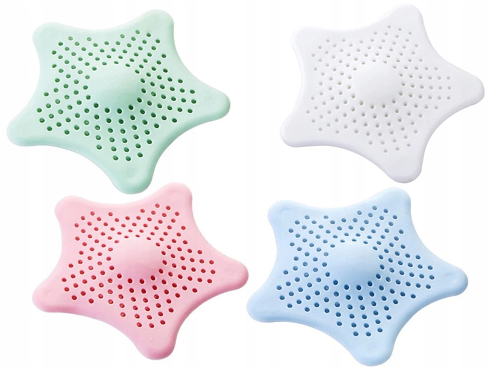 Silicone Sink and Shower Drain Strainer Filter, 4 pcs. (0)