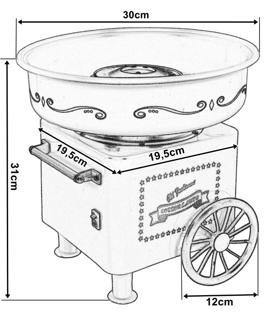 Cotton Candy Floss Sugar Wool Making Machine, Blue (6)