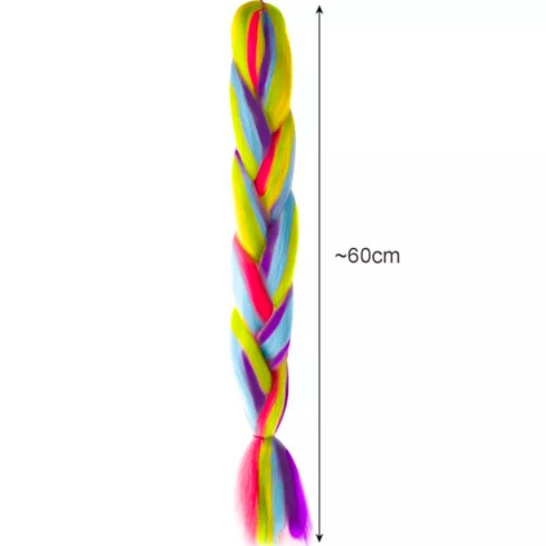Kanekalon Synthetic Afro Braids for Hairstyles 60cm, Rainbow (2)