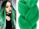 Synthetic Hair Braid Extension Ombre, Green