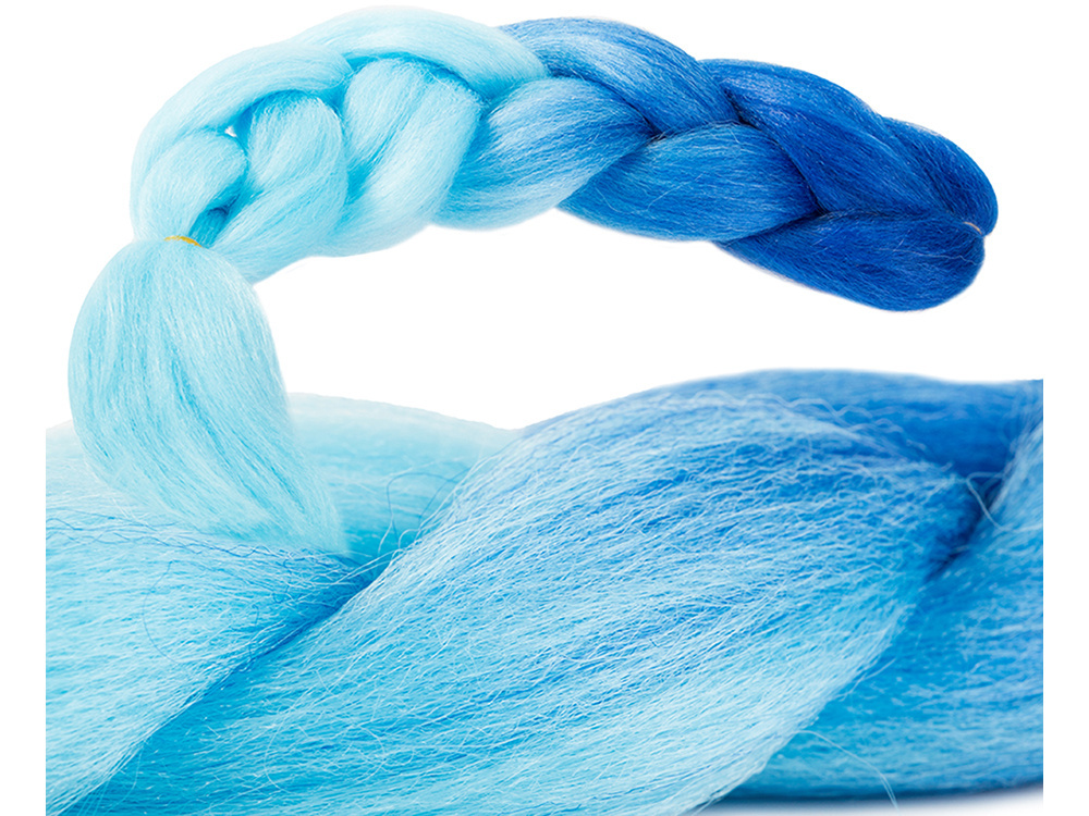 Synthetic Ombre Hair Braids, Blue (2)