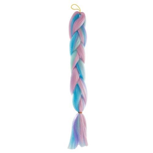 Kanekalon Synthetic Ombre Afro Braids for Hairstyles 60cm, Pink-Blue (5)