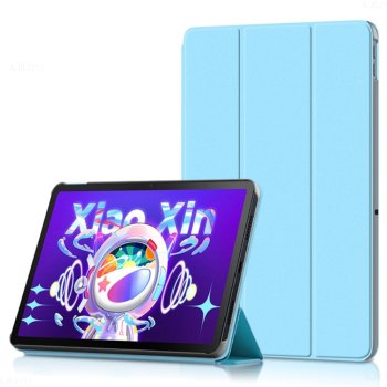 Lenovo Tab M10 Plus (3rd Gen) 10.6" (TB125FU, TB128FU) Tri-fold Stand PU Leather + TPU Book Case Cover, Blue
