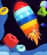 Educational Rocket Stacking Rings Sorter Toy Jhtoy-938