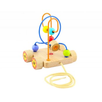 Lucy & Leo Wooden Bead Maze Pull Along Toy LL150