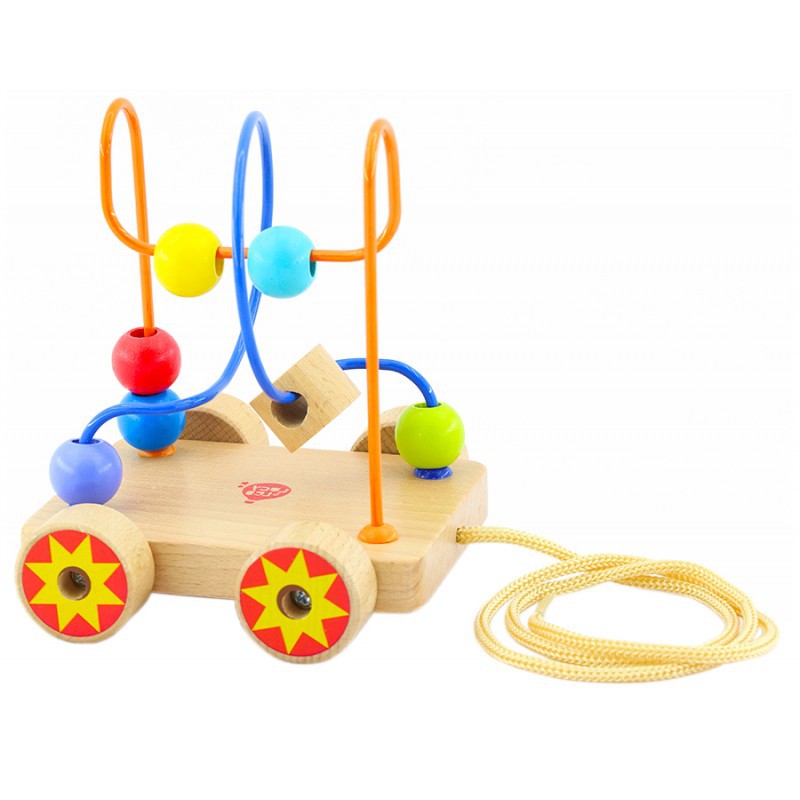 Lucy & Leo Wooden Bead Maze Pull Along Toy LL150 (0)