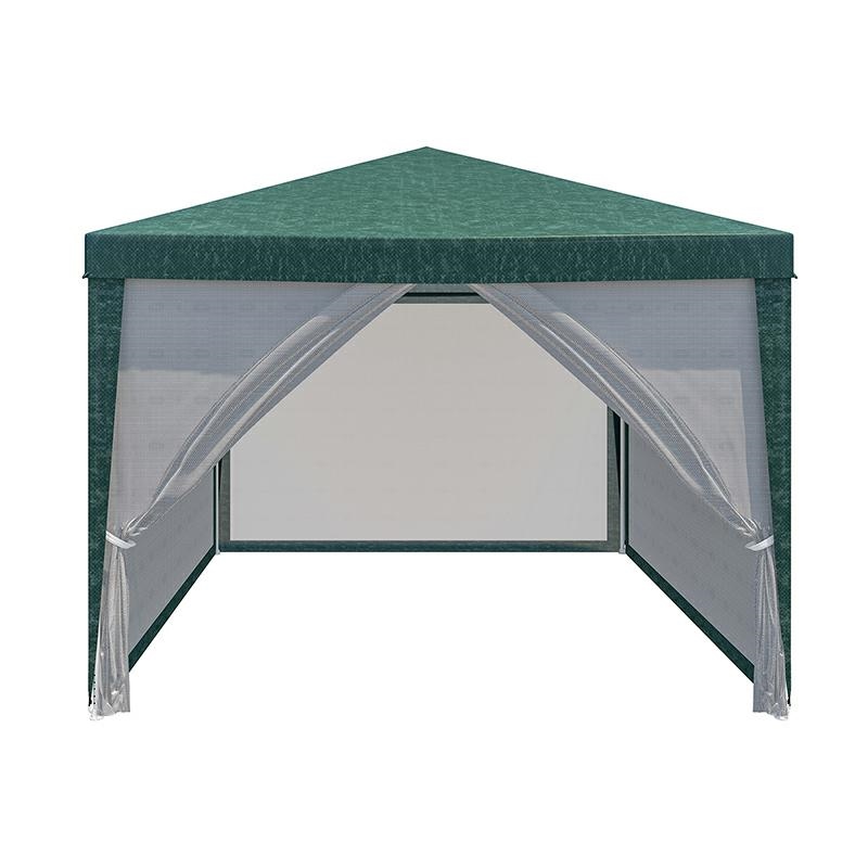 Garden pavilion 3x3 m with mosquito net, green (0)