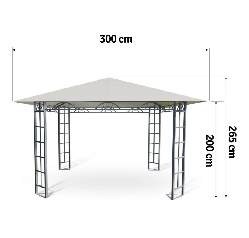 Plonos Beige Garden Pavilion with 4 Walls (0)