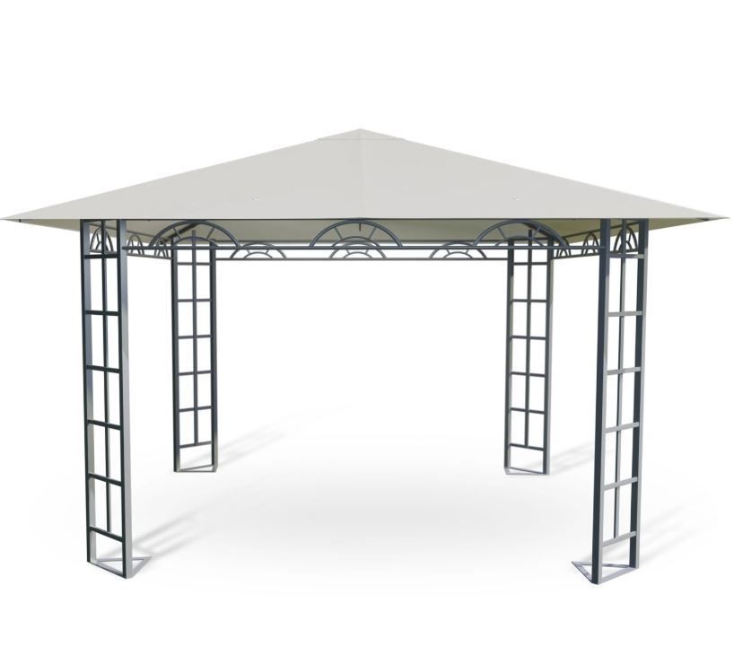 Plonos Beige Garden Pavilion with 4 Walls (1)
