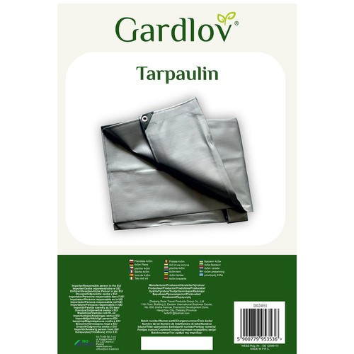Heavy-Duty Waterproof Tarpaulin 4x5m Gardlov 24653, Silver (0)
