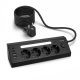 Huslog Vertical Power Strip Surge Protector with 4 Outlets, USB C and LED Night Light, black