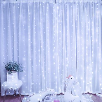 LED Curtain Lights Telcon 300 LED 3x3m for Indoor and Outdoor Use, Cold White