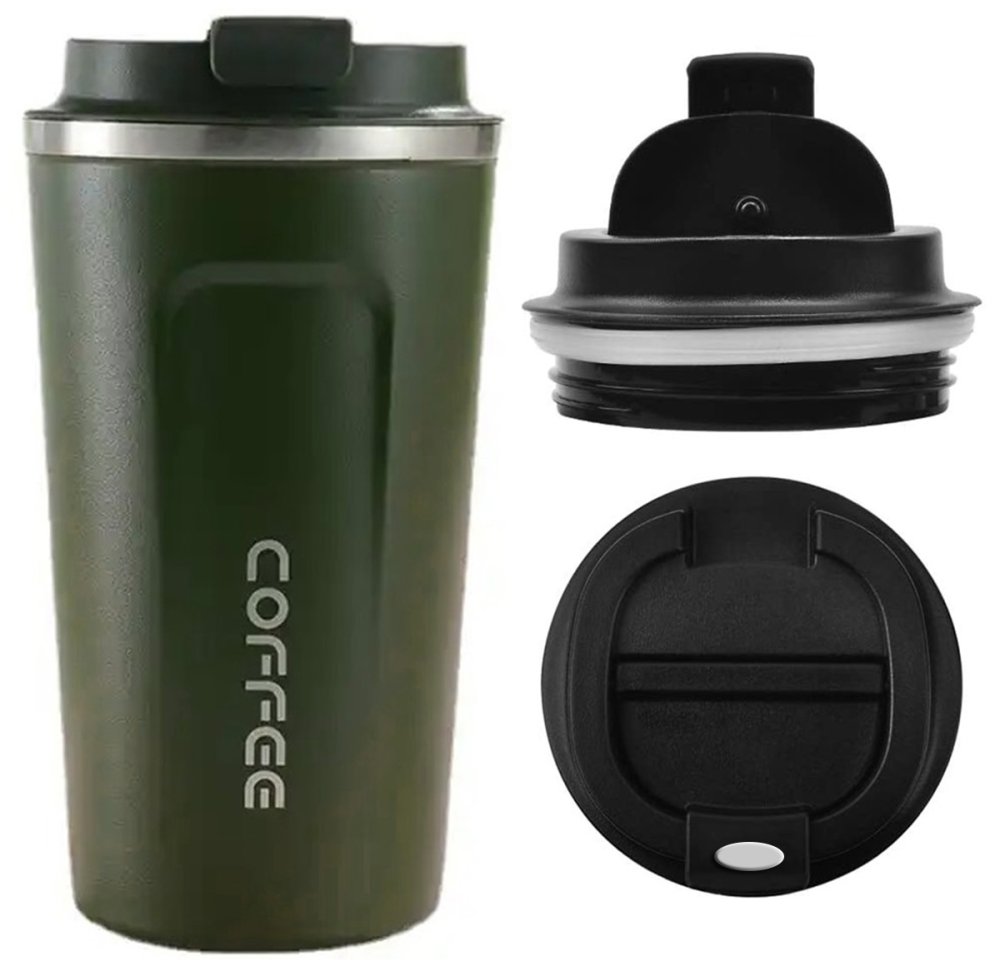 Stainless Steel Insulated Travel Mug 510ml, Green (1)