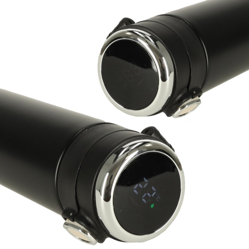 Insulated Travel Mug with LED Temperature Display 12oz, Black (0)