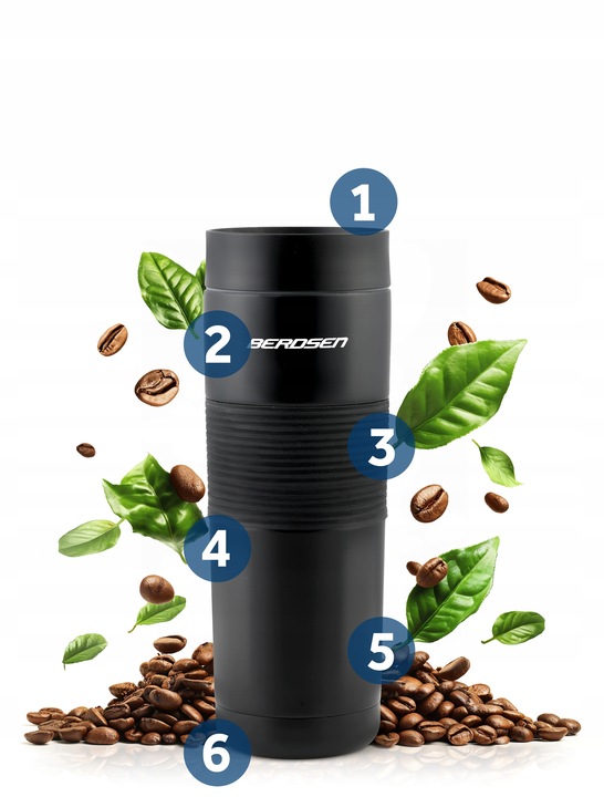 BERDSEN BD-784 Thermal Mug Bottle Thermos Flask for Hiking Picnic 590 ml, Black (5)