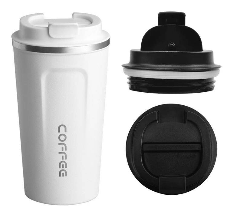 Stainless Steel Thermal Mug Bottle Thermos Flask, 510ml - White (4)