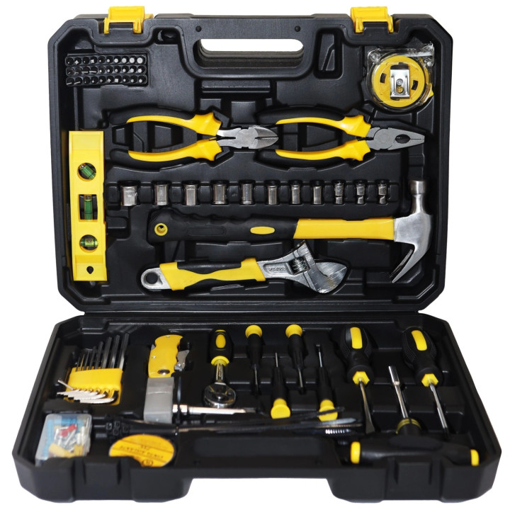 Bauerkraft 140-Piece Hand Tool Set with Case for Home & Workshop H-073 (1)