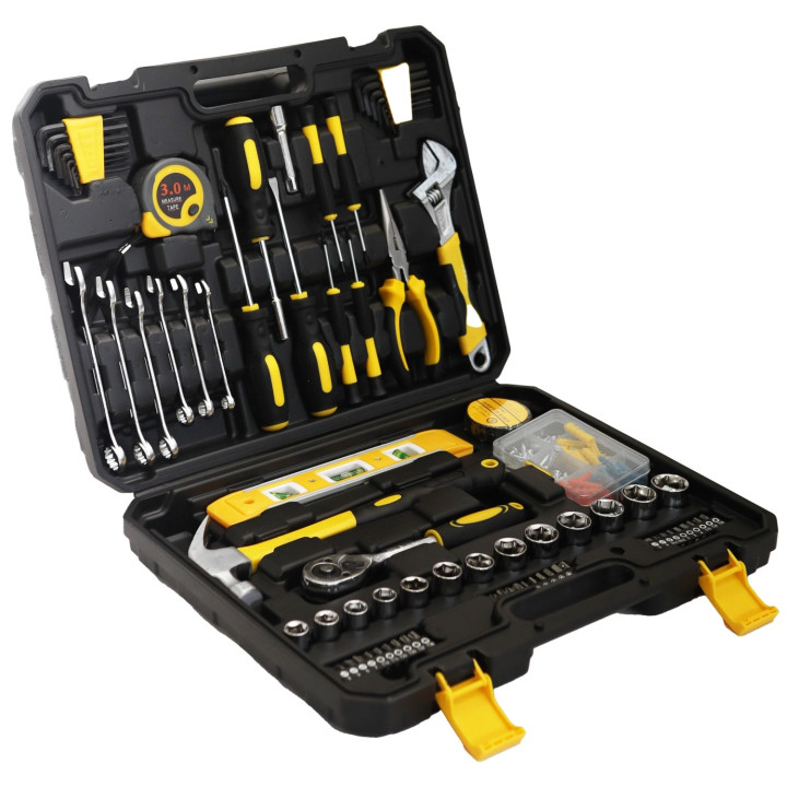 Bauerkraft 140-Piece Tool Set with Case, Wrenches, Sockets & Screwdrivers (1)